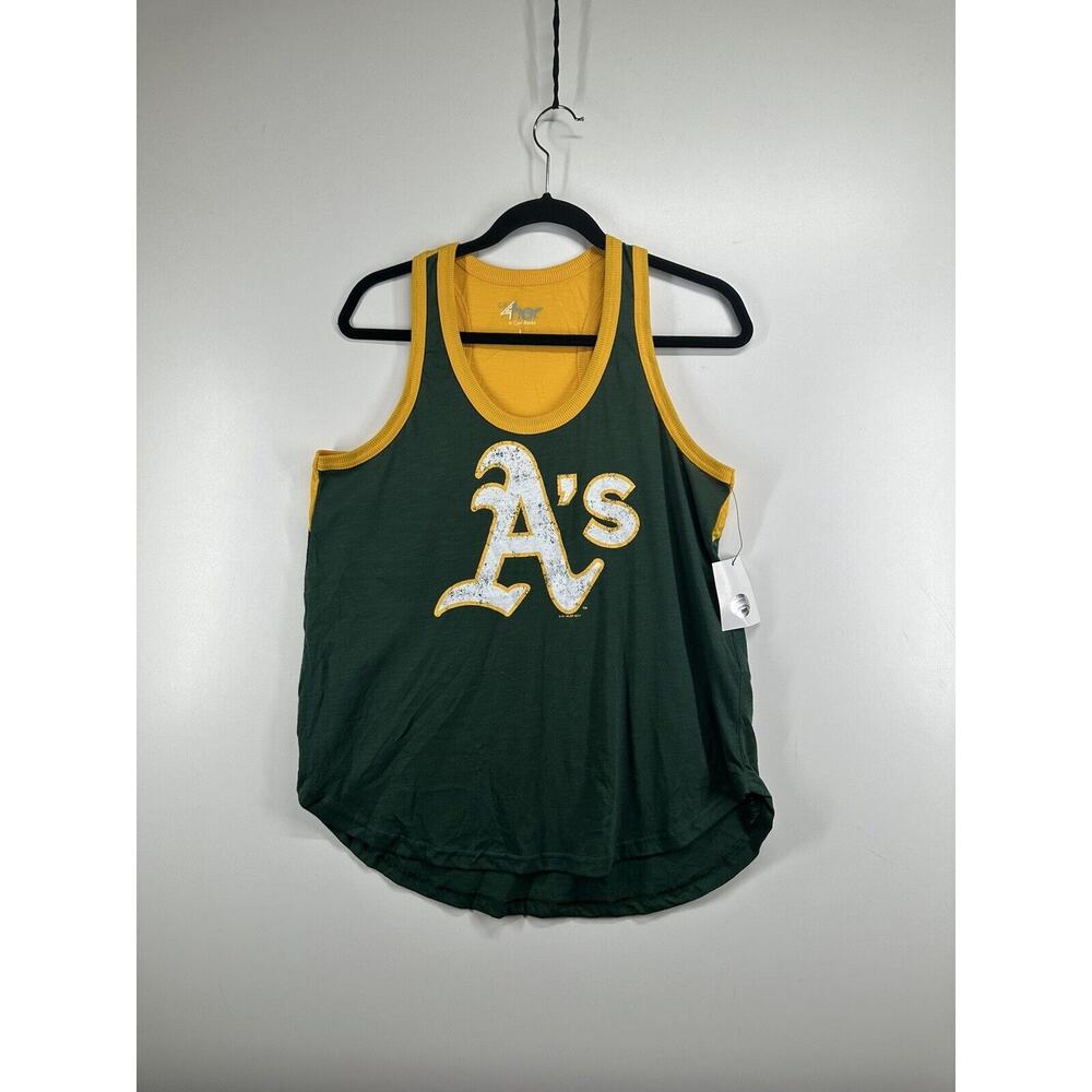 MLB OAKLAND ATHLETICS A'S GIII 4her By Carl Banks WOMENS Tank Top Shirt‎ Size L